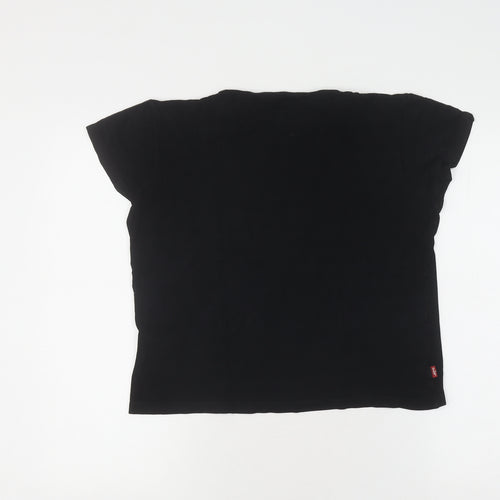 Levi's Black Teen T-Shirt Size 10 Cap Sleeve Stretch