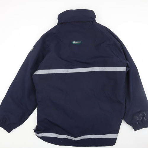 Stagecoach Men's Blue Medium Reflective Rain Jacket