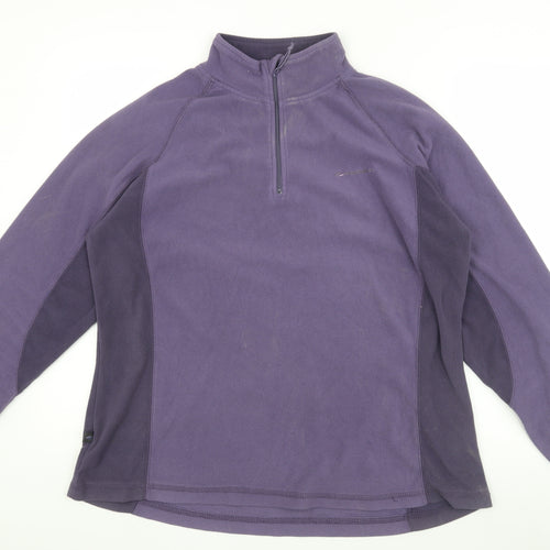 Mountainlife Women's Purple Henley Sweatshirt Size 18