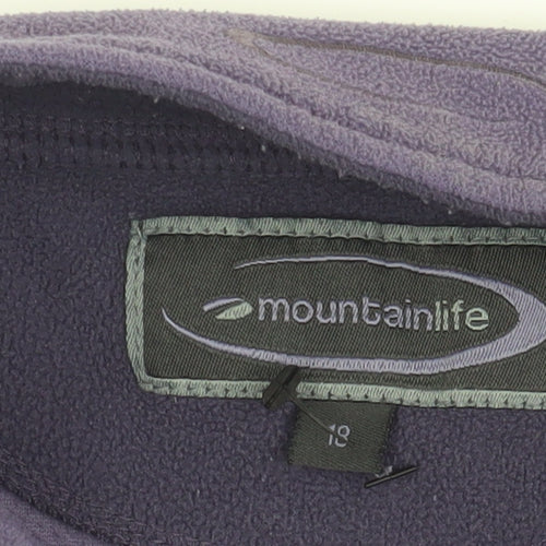 Mountainlife Women's Purple Henley Sweatshirt Size 18