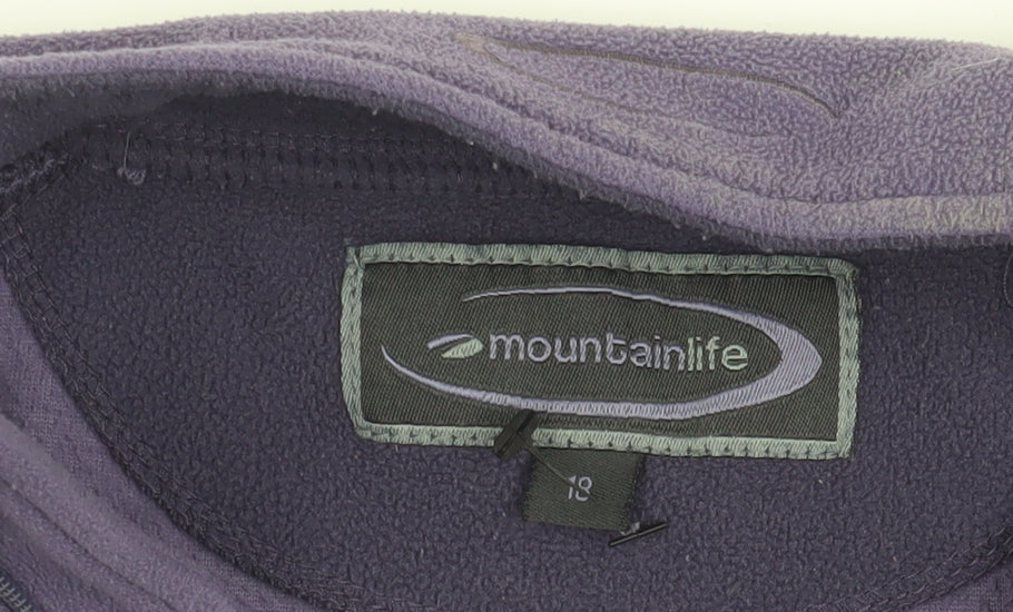Mountainlife Women's Purple Henley Sweatshirt Size 18