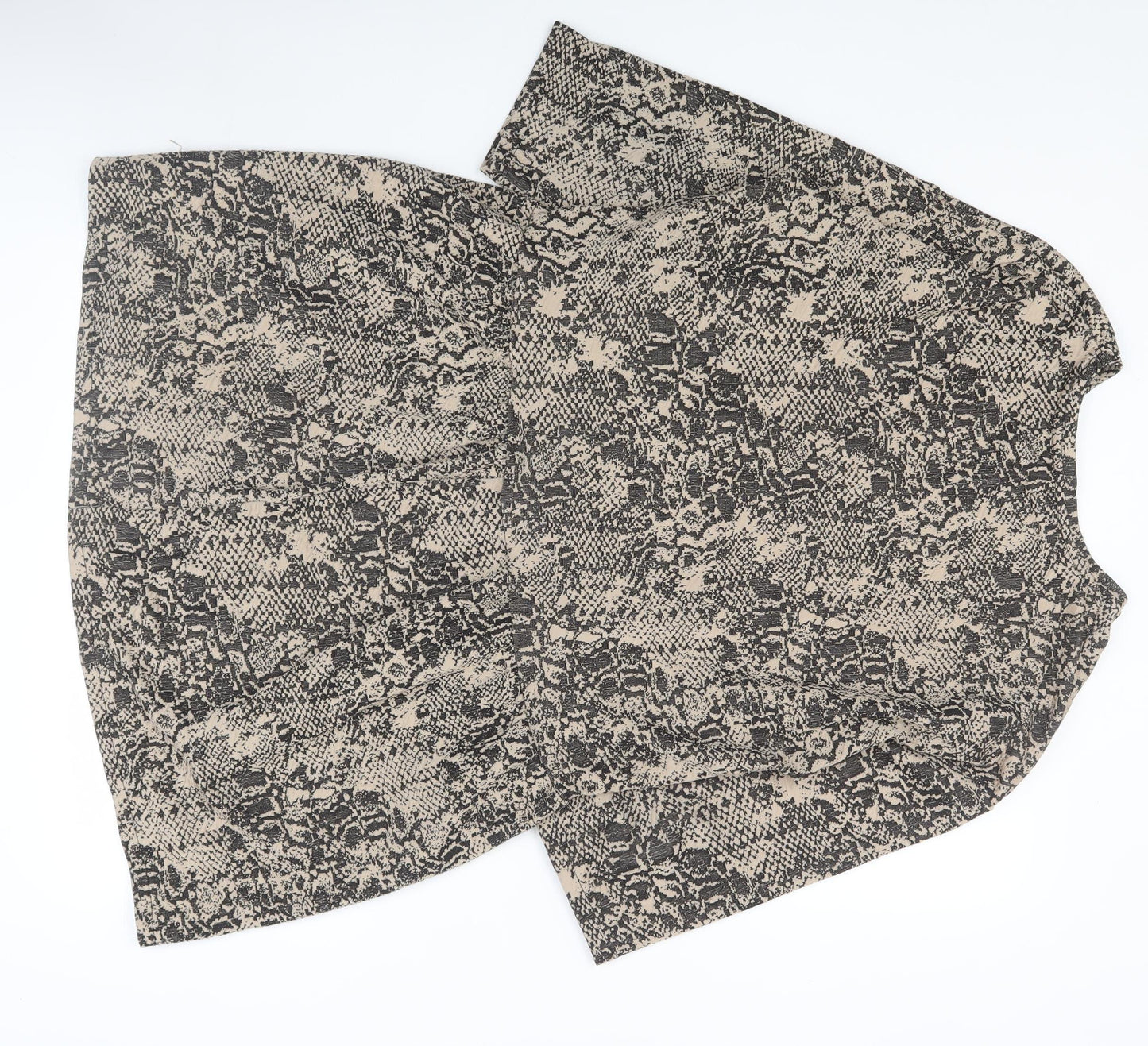 ZARA Women's Brown Animal Print Shift Dress Size 2