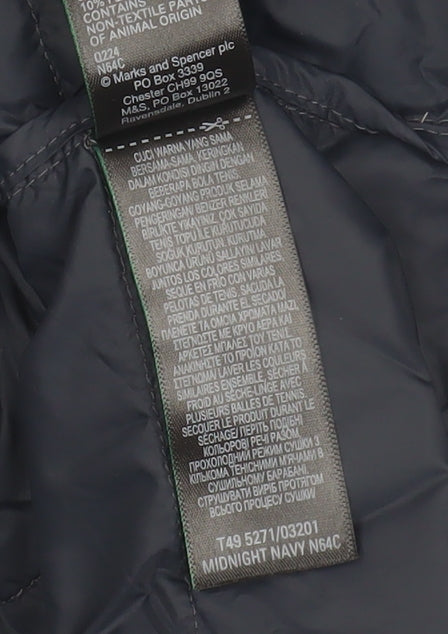 Marks and Spencer Women's Blue Puffer Waistcoat Size 12