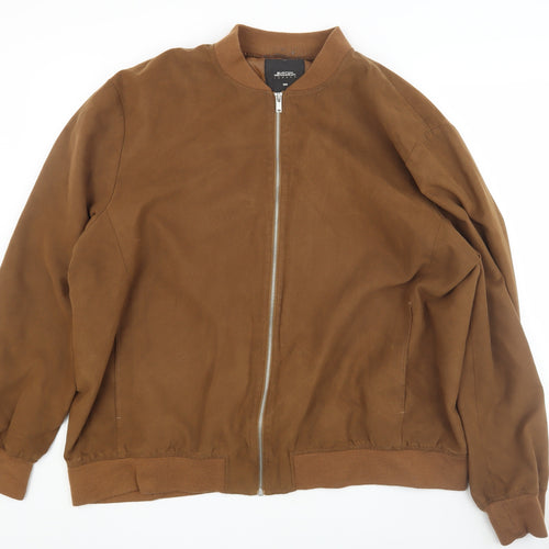 Burton Menswear Brown Bomber Jacket in 3XL for Men