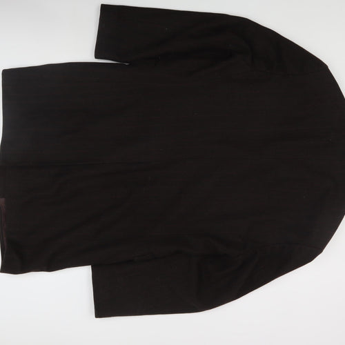 Cornelius George Men's Black Wool Mid-Length Overcoat 42R