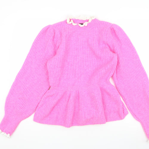 River Island Women's Pink Pullover Jumper Size 14
