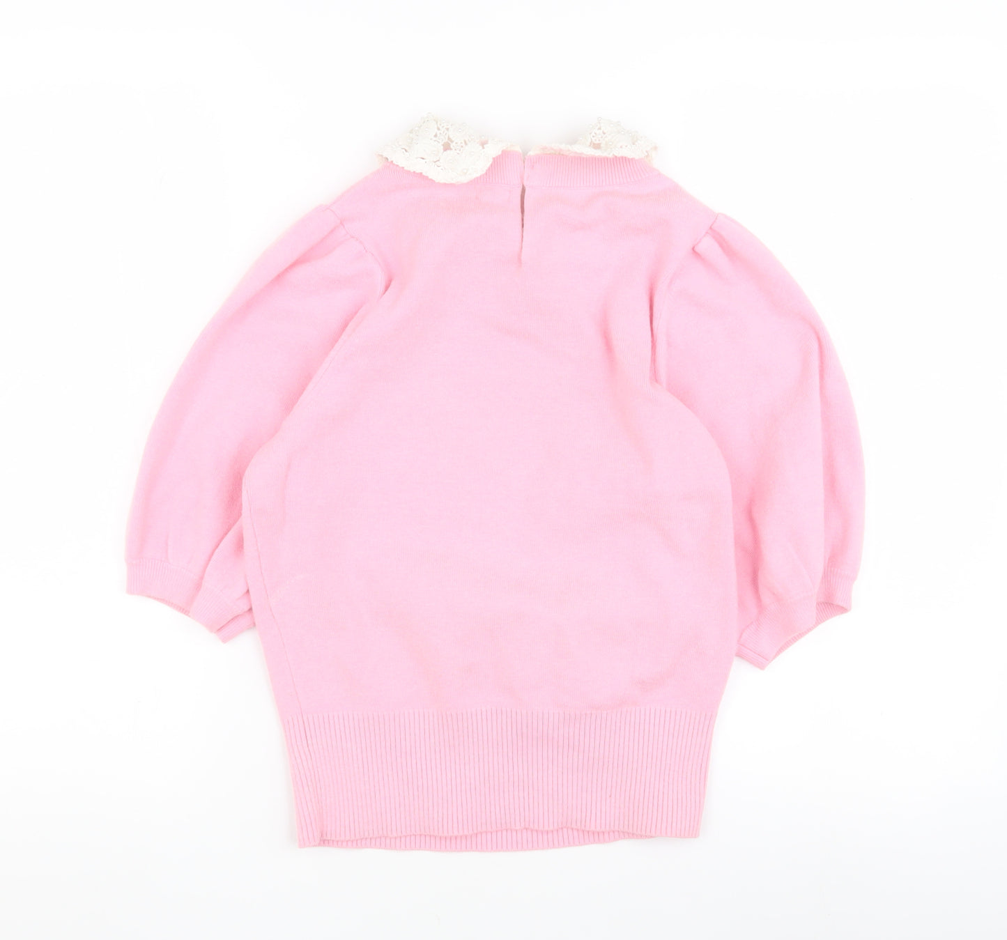 River Island Women's Pink Collared Jumper - Size 12