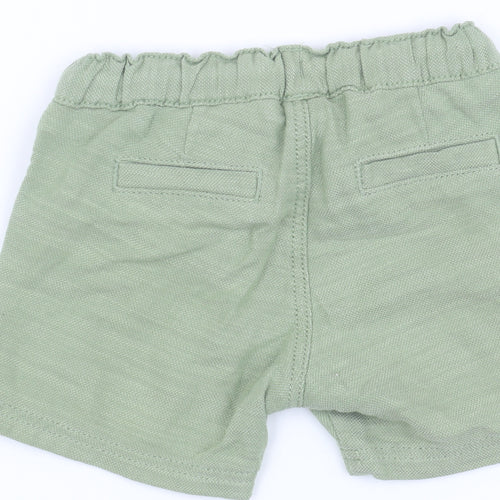 H&M Unisex Baby Green Cotton Shorts - Size 6-9 Months