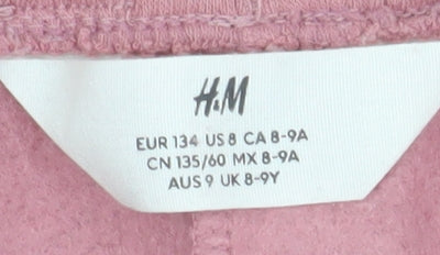H&M Teens Pink Jogger Trousers - Size 8 Cotton Blend