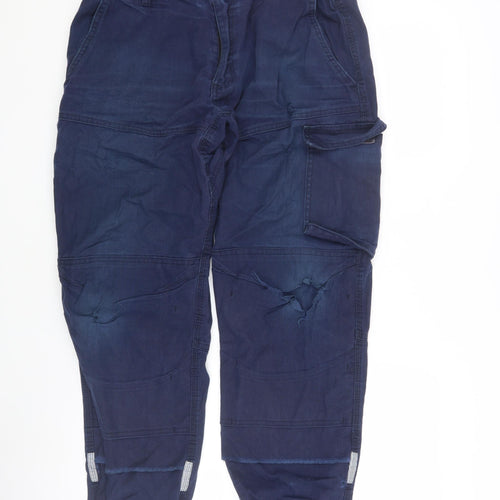 Fortwest Men's Blue Cargo Jeans - Size 34, Medium Wash