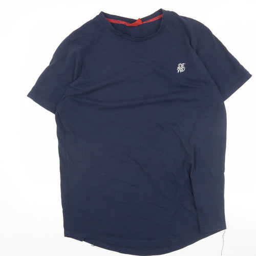 DFND Men's Blue Size L Crew Neck T-Shirt