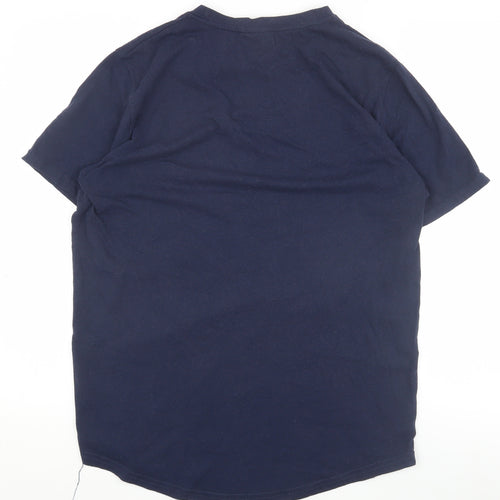 DFND Men's Blue Size L Crew Neck T-Shirt