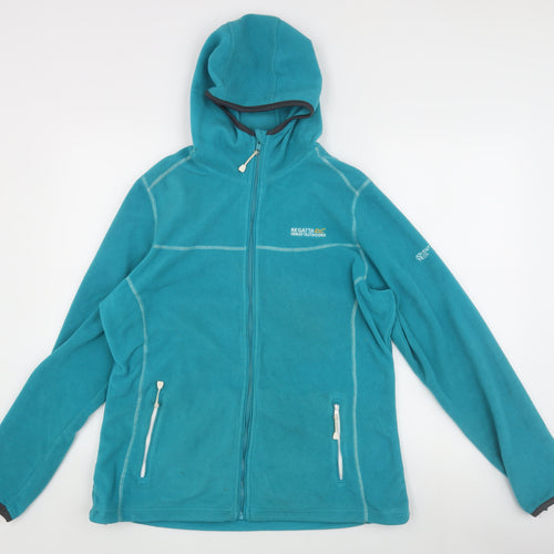 Regatta Women's Blue Fleece Jacket, Size 16, Full Zip, Hooded
