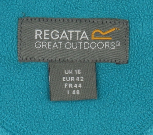 Regatta Women's Blue Fleece Jacket, Size 16, Full Zip, Hooded