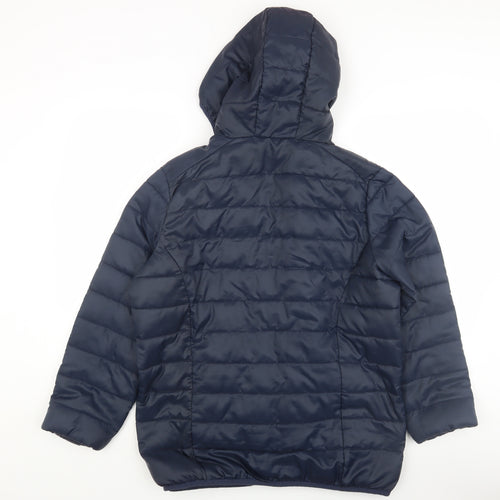Freedom Trail Women's Blue Puffer Jacket, Size 14, Hooded
