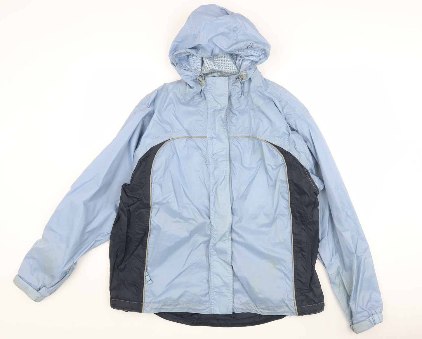 Peter Storm Women's Blue Waterproof Hooded Rain Coat Size 18