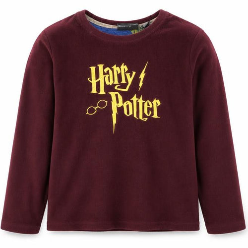 Harry Potter Girls Red Fleece Pyjama Top, Size 10-11, Winter Wear
