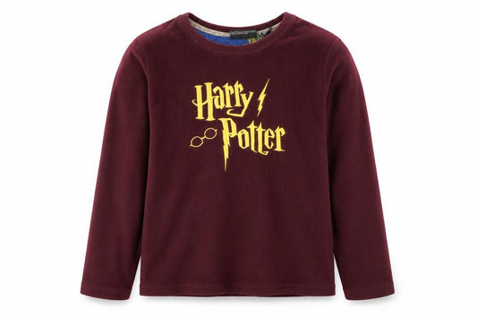 Harry Potter Girls Red Fleece Pyjama Top, Size 10-11, Winter Wear