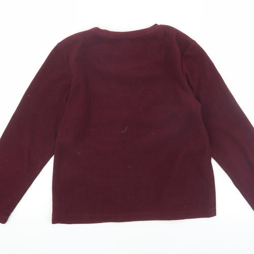 Harry Potter Girls Red Fleece Pyjama Top, Size 10-11, Winter Wear