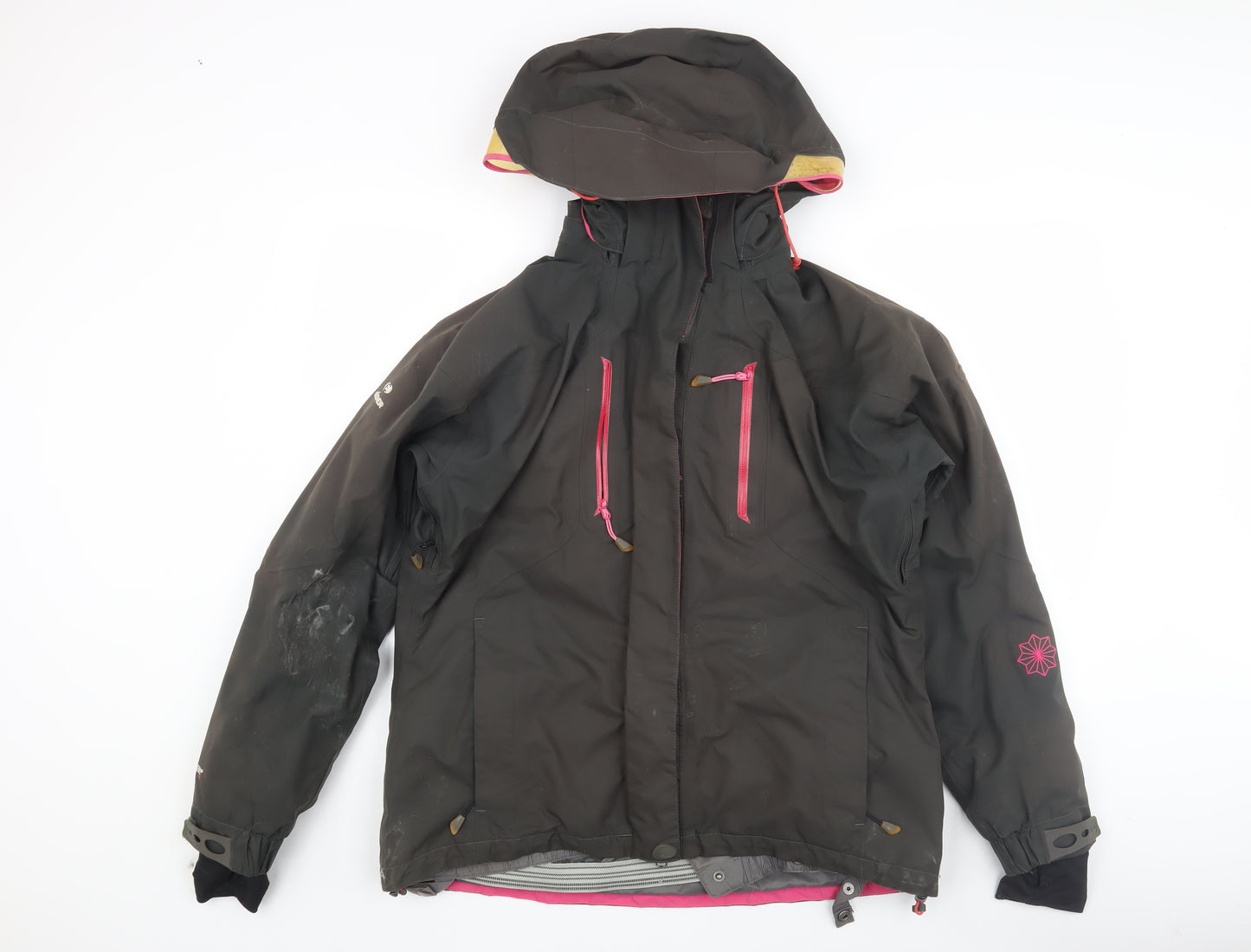 Eider Women's Black Ski Jacket Size 16 Hooded Waterproof