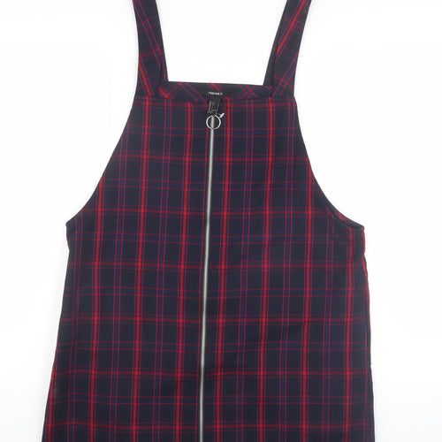 Forever 21 Women's Plaid Pinafore Dress L