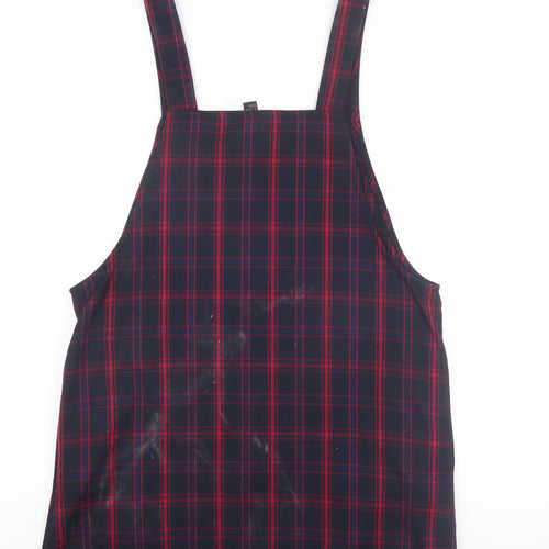 Forever 21 Women's Plaid Pinafore Dress L