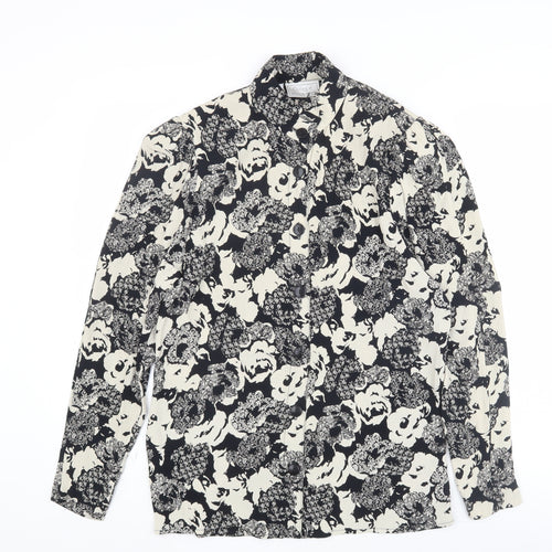 Options at Austin Reed Women's Black Floral Blouse - Size 10