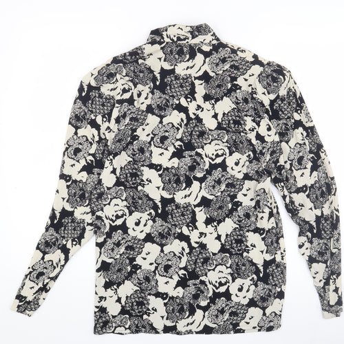 Options at Austin Reed Women's Black Floral Blouse - Size 10