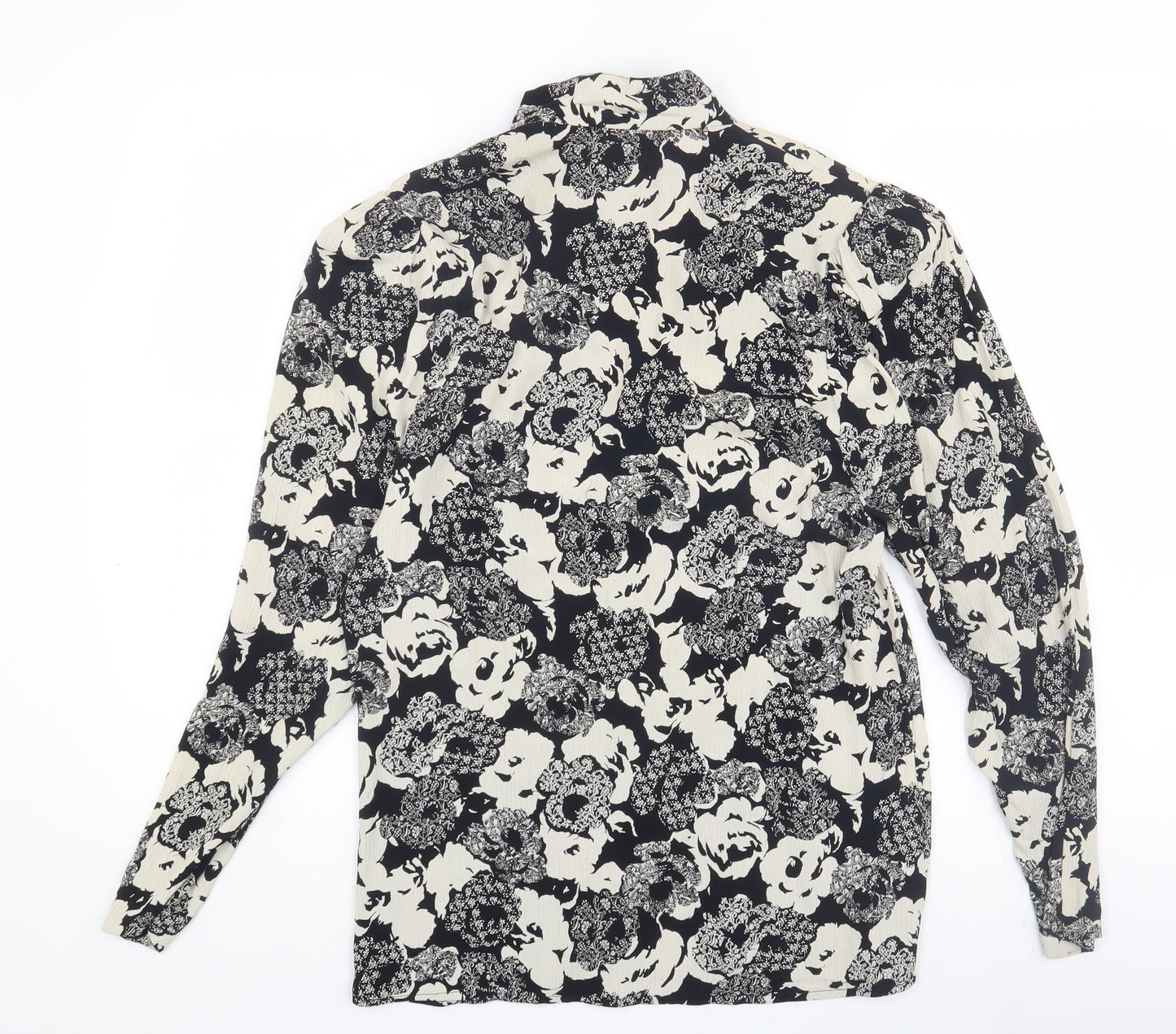 Options at Austin Reed Women's Black Floral Blouse - Size 10