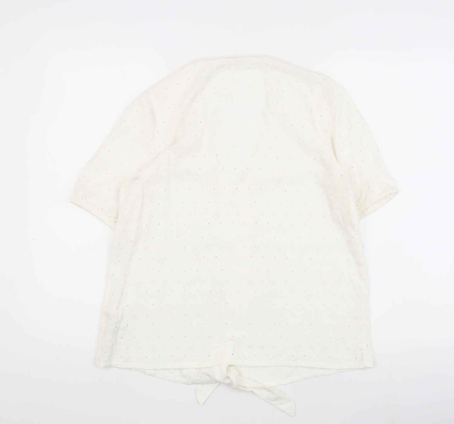 Fat Face Women's White Size 10 Embroidered Blouse