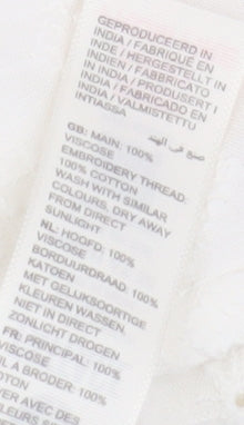 Fat Face Women's White Size 10 Embroidered Blouse