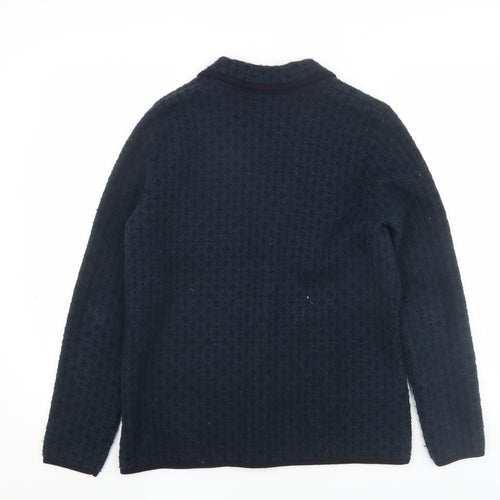 Viyella Women's Blue Collared Cardigan - Medium