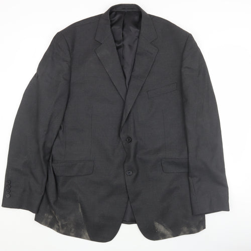 Dehavilland Men's Black Blazer, Size 44, Regular Fit