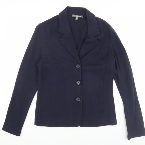 Laura Ashley Women's Blue Suit Jacket Size 8