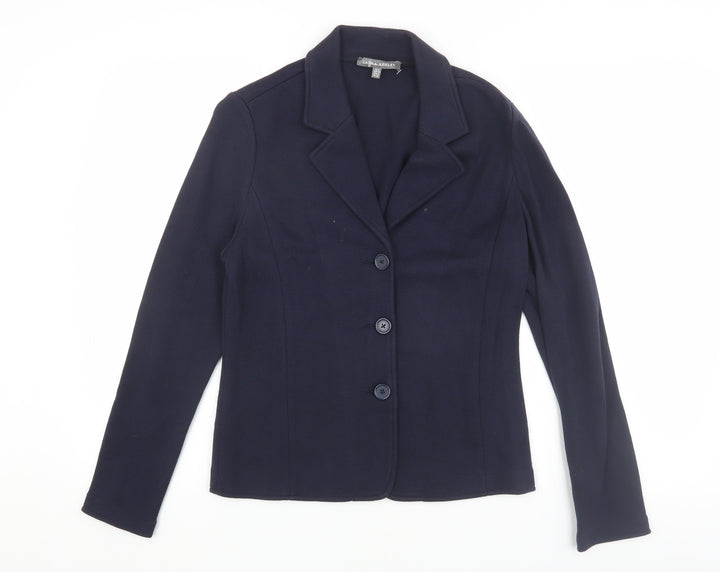Laura Ashley Women's Blue Suit Jacket Size 8