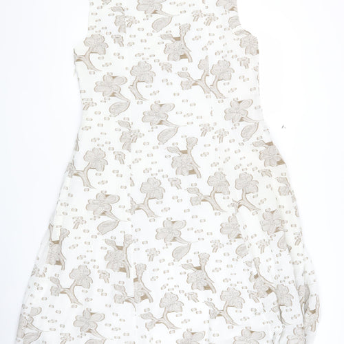 Tiber Women's Ivory Floral Shift Dress Size 16
