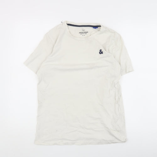 Jack & Jones Boys White Crew Neck T-Shirt - Size 16 Years