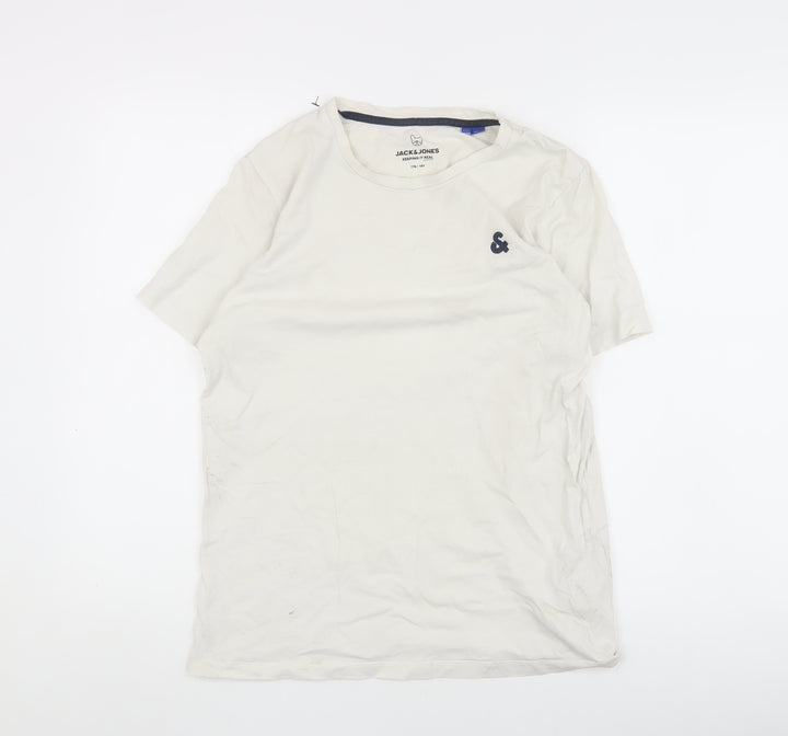 Jack & Jones Boys White Crew Neck T-Shirt - Size 16 Years
