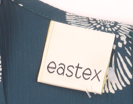 Eastex Women's Blue Floral Shift Dress Size 14