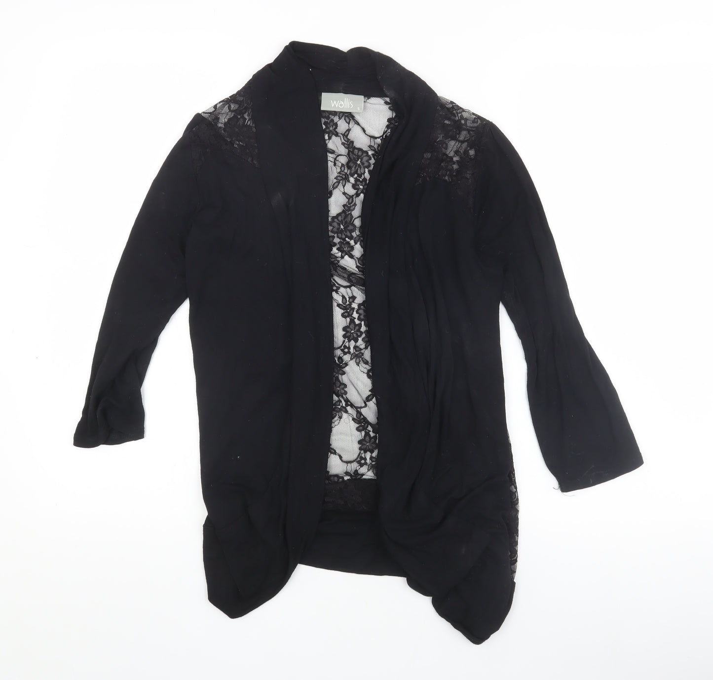Wallis Women's Black Lace Kimono Wrap Size S
