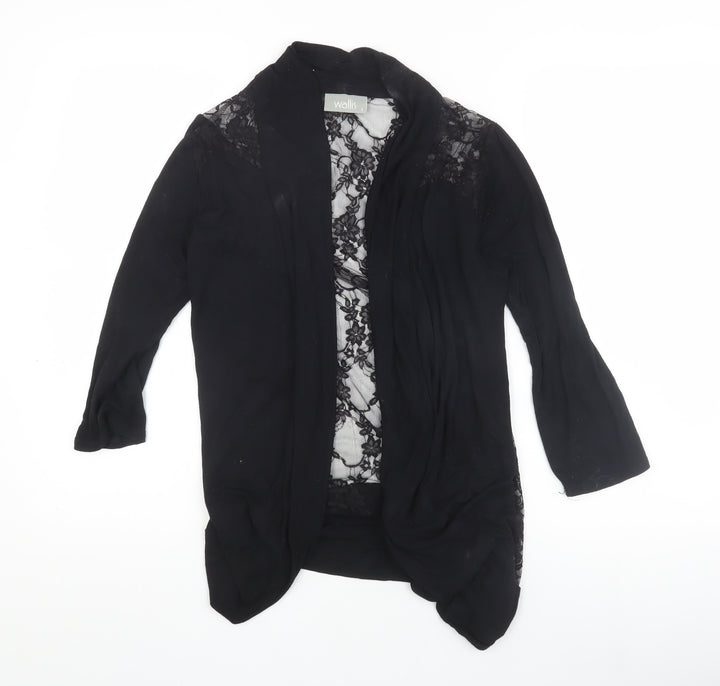Wallis Women's Black Lace Kimono Wrap Size S