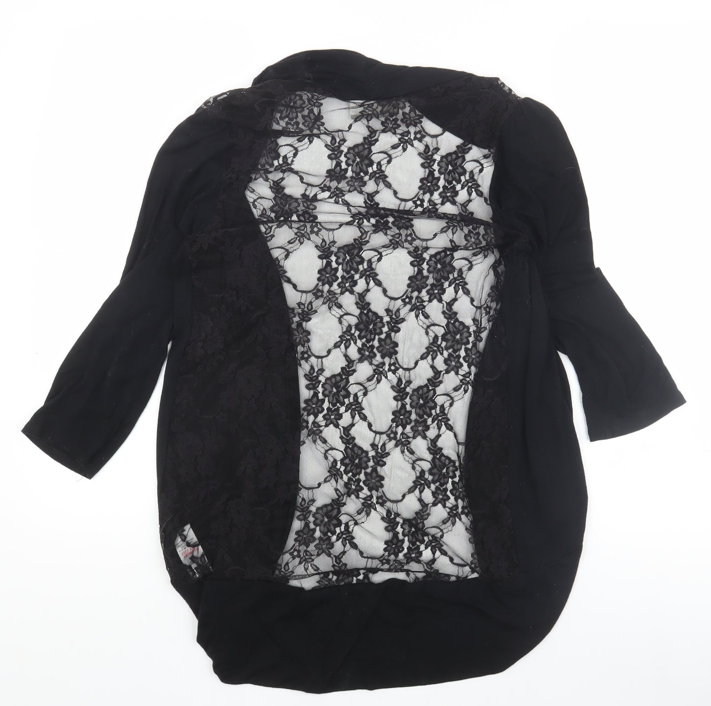 Wallis Women's Black Lace Kimono Wrap Size S