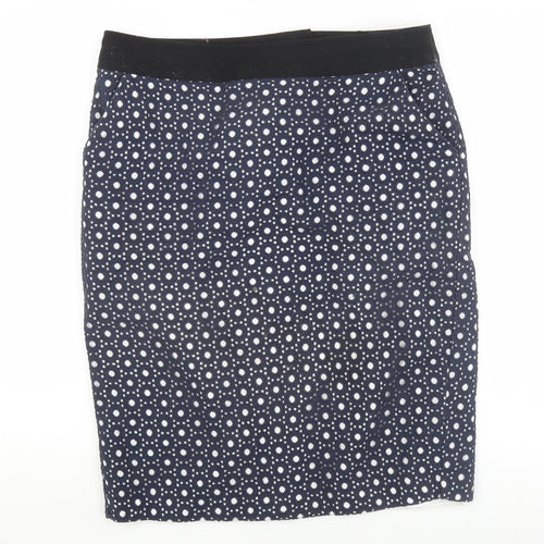 Jasper Conran Women's Blue Geometric Pencil Skirt Size 14
