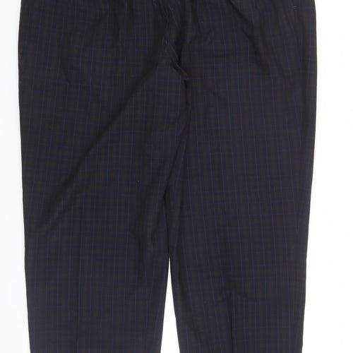 Marks & Spencer Men's Blue Check Trousers Size 40
