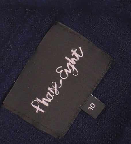 Phase Eight Women's Blue Roll Neck Cardigan Size 10