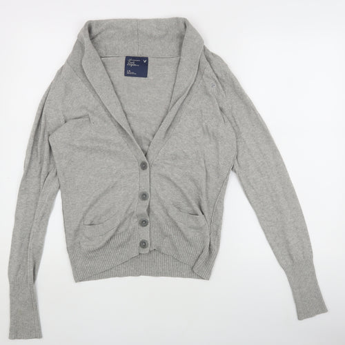 American Eagle Women's Grey Cardigan L Casual