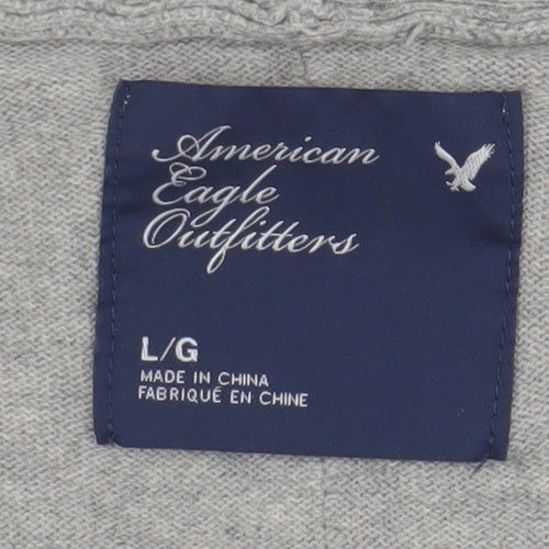 American Eagle Women's Grey Cardigan L Casual