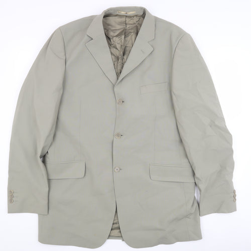 Milan Collection Men's Beige Blazer, 42L, Classic Style
