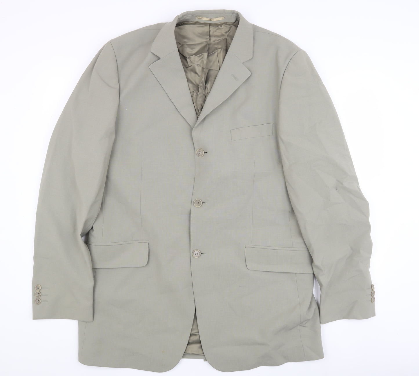 Milan Collection Men's Beige Blazer, 42L, Classic Style