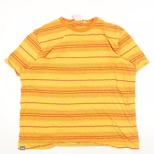 Superdry Men's Yellow Striped T-Shirt XL